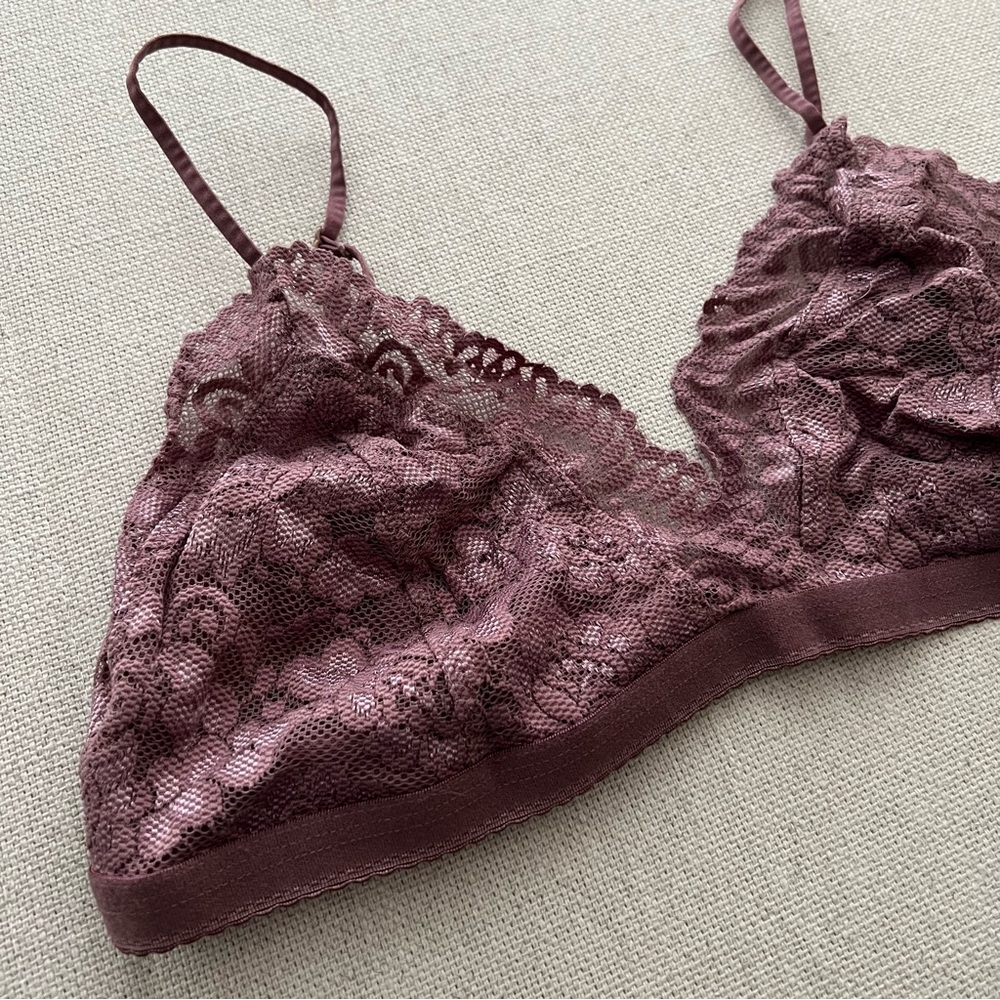 ARITZIA Talula Monterey Floral Lace Bralette - Boudin Large